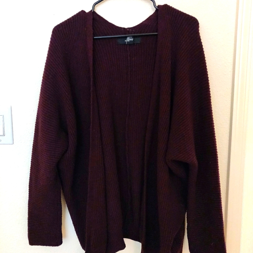 Burgundy Cardigan